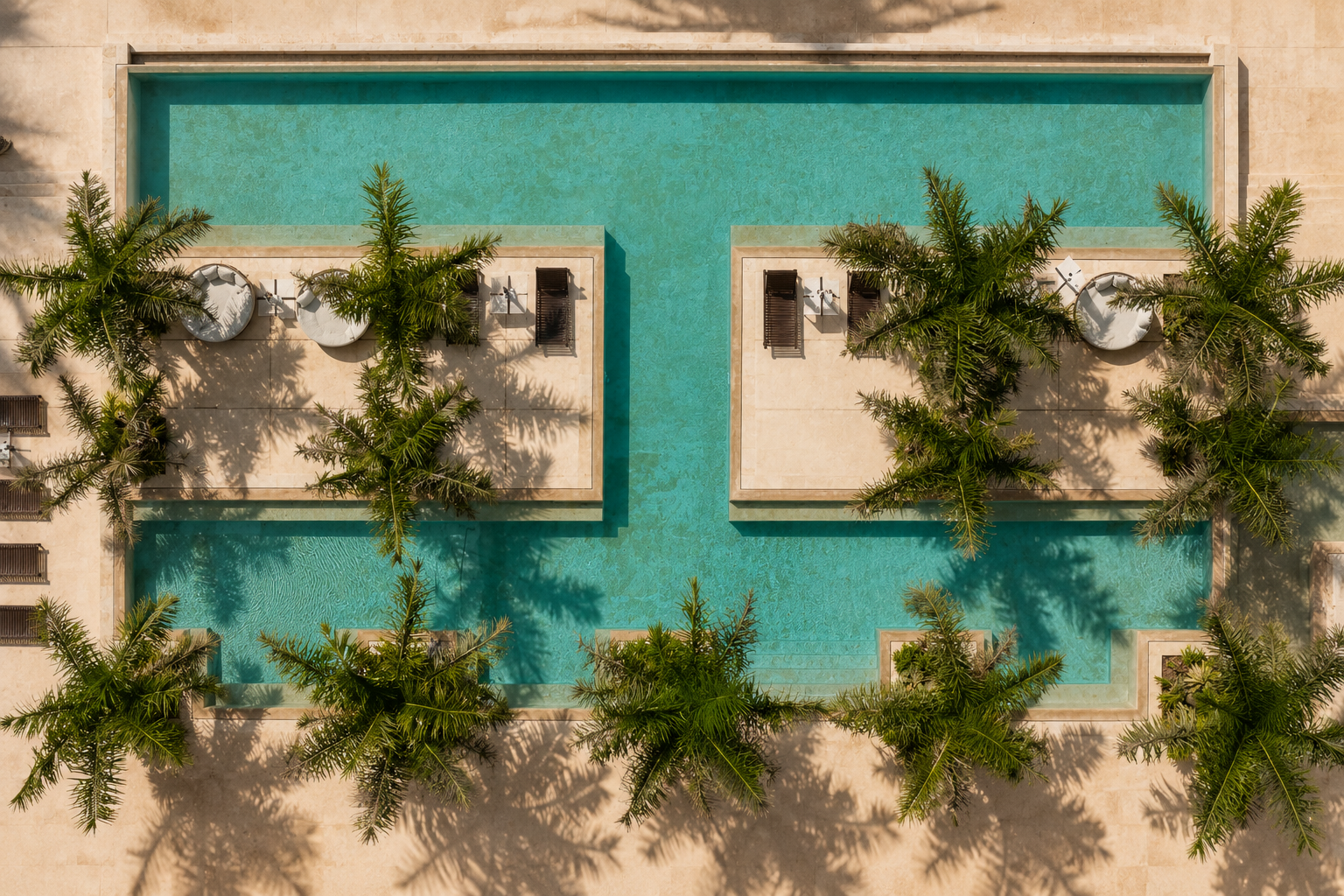 Alberca y áreas comunes de Losantos Residencial